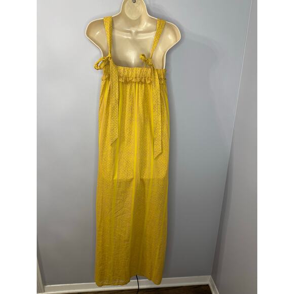 Cleobella Melani Shoulder-Tie Organic Cotton Ankle Midi Dress Beach Vacation XS - Picture 4 of 11